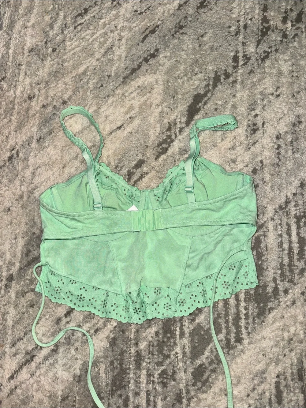 Colsie Mint Green Lace-Trim Bustier